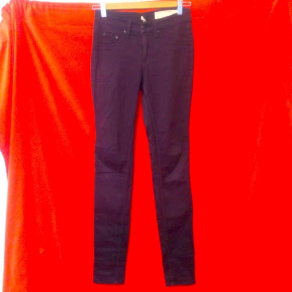 rag & bone legging jeans wine ombré size 24